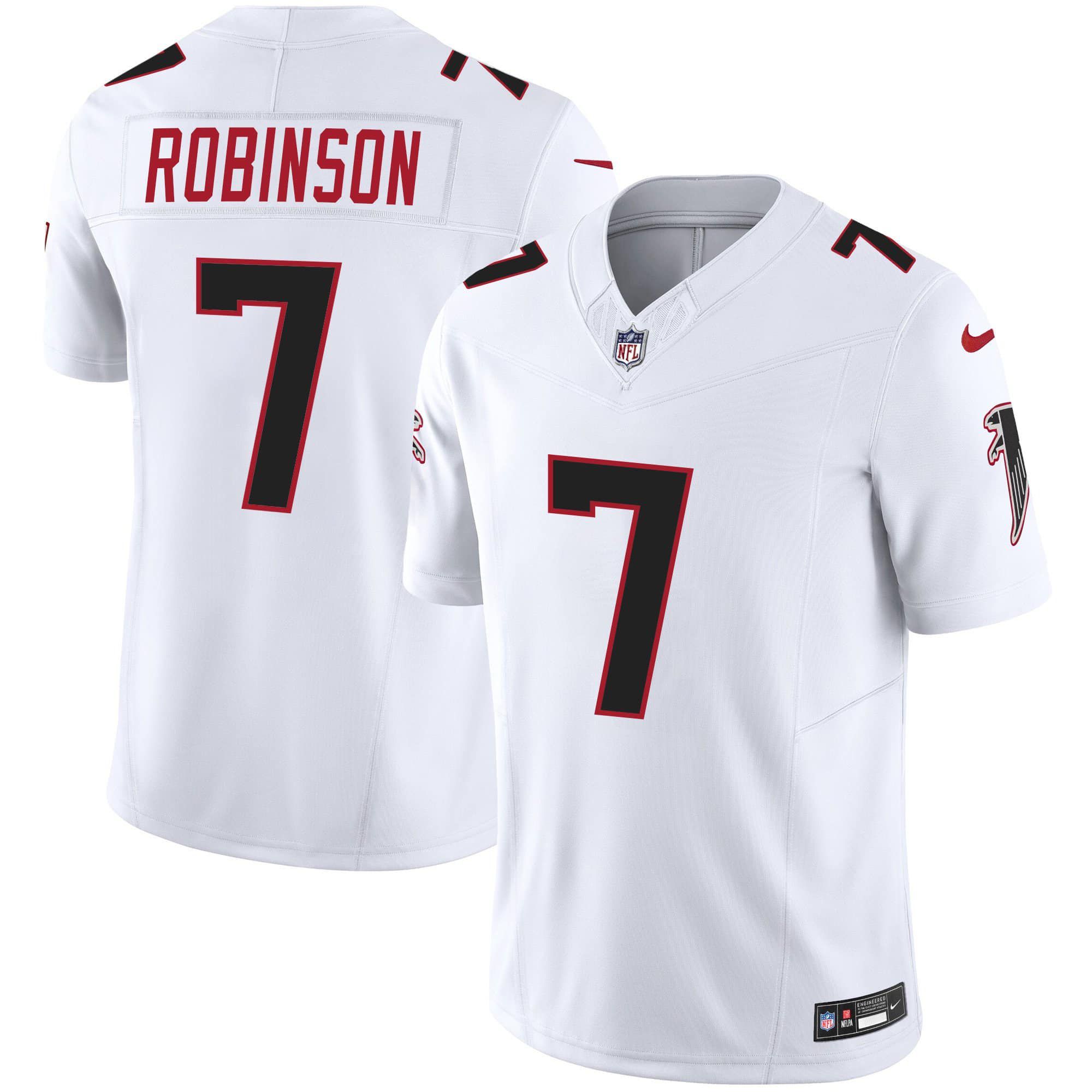 Men Atlanta Falcons #7 Robinson White 2024 Nike Vapor Limited NFL Jersey